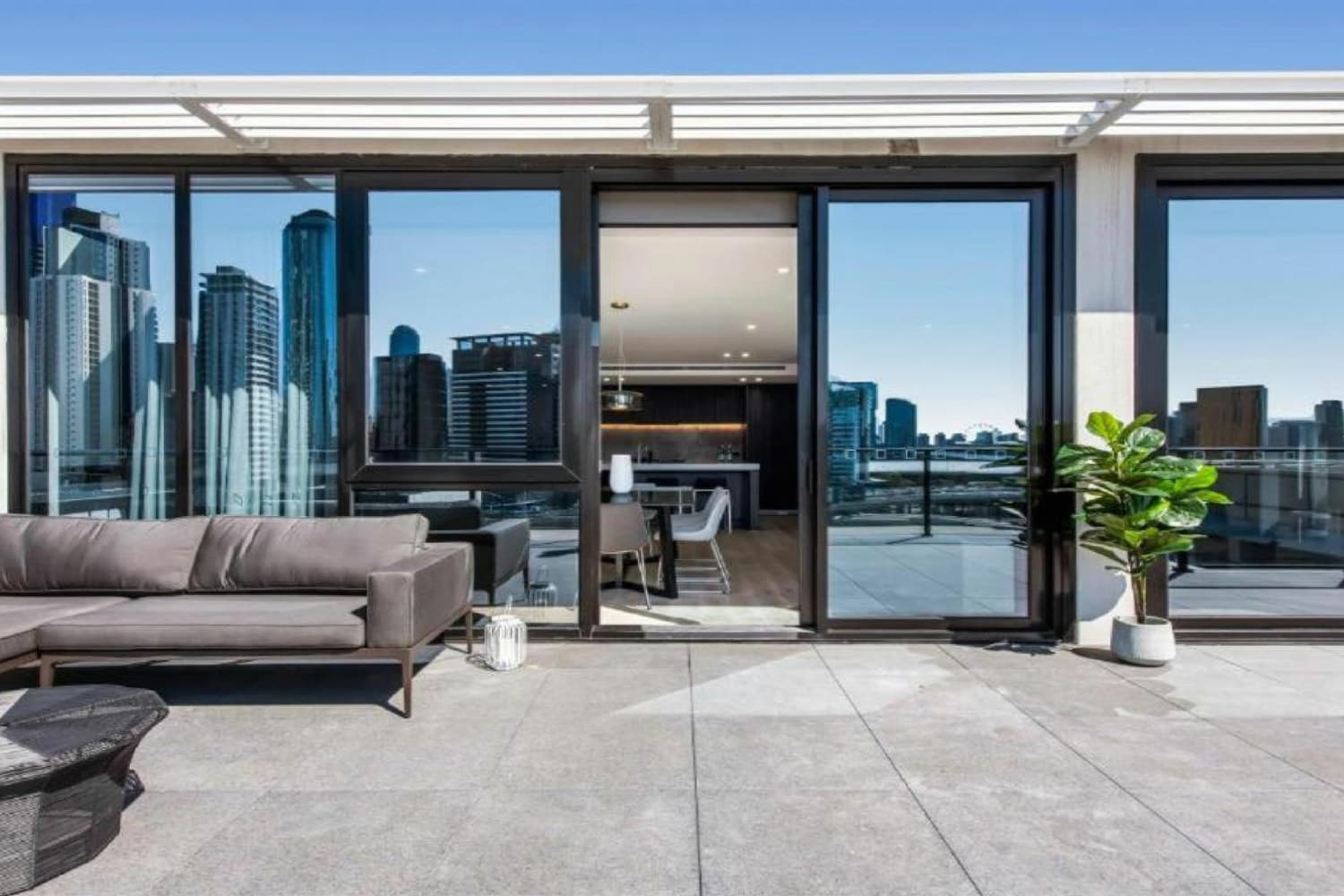 View of 3 Bedroom Penthouses - Melbourne City Apartments